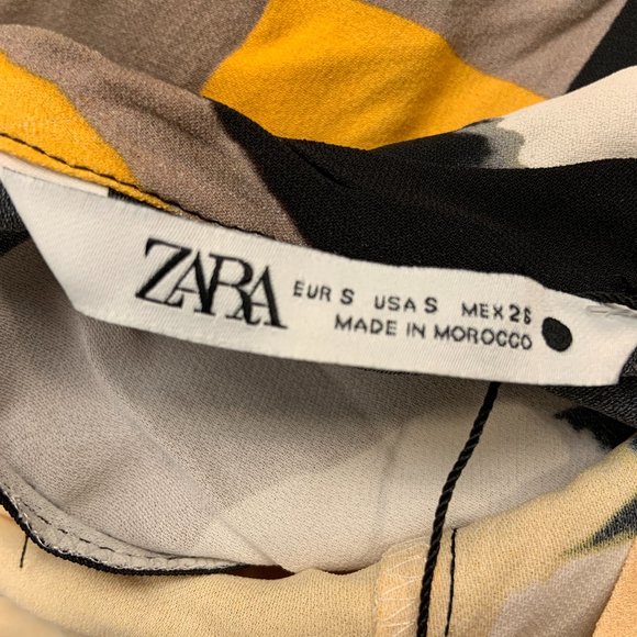 Zara Abstract Printed Midi Maxi Dress Famous Bloggers Limited Edition Size S - Picture 14 of 14